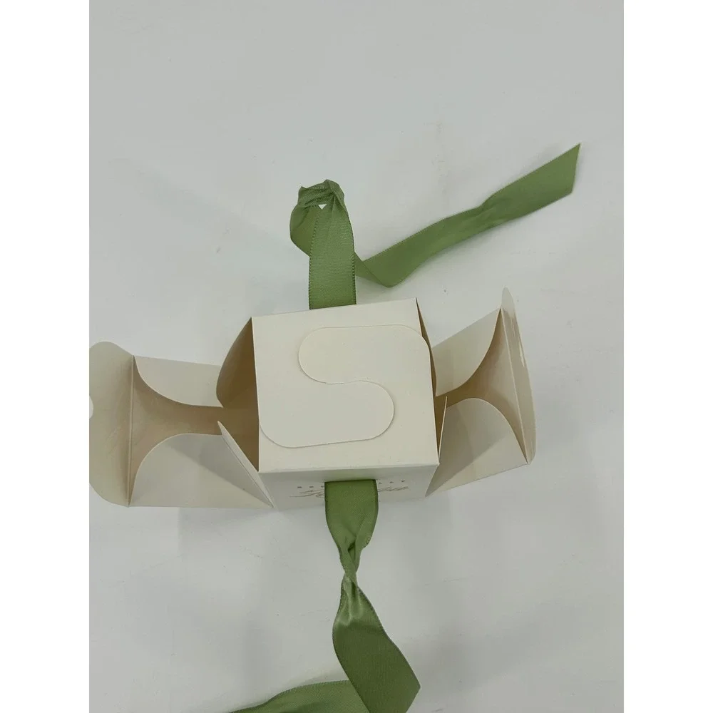 49 Pack White Especially For‎ You Favor Boxes with Green Ribbon 2.5 Inch